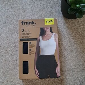 Frank and Oak 2 Pack Ladies Smoothing Contour Tank Size Small Black Fitted